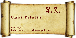 Ugrai Katalin névjegykártya