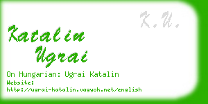 katalin ugrai business card